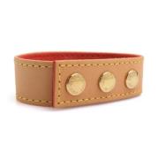 Pre-owned Leather bracelets Louis Vuitton Vintage , Beige , Dames