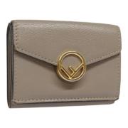 Pre-owned Leather wallets Fendi Vintage , Beige , Dames