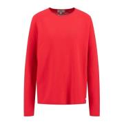 Fijne katoen O-Neck Pullover Fynch-Hatton , Red , Dames