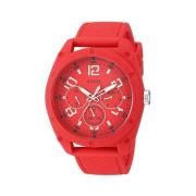 Rood Silicone Analoge Kwarts Horloge Guess , Red , Heren