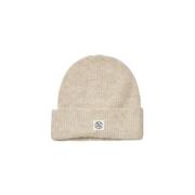 Icoon Beanie Oprolbaar Ontwerp Moss Copenhagen , Beige , Dames