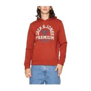 Rode Logo Hoodie Booster Jack & Jones , Red , Heren