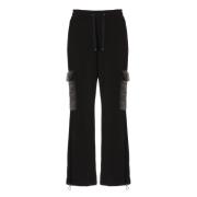 Zwarte Cargo Broek met Koord Herno , Black , Dames