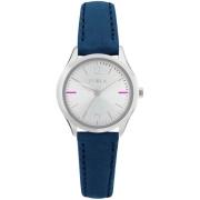 Blauw Leren Horloge Quartz Analoog Furla , Blue , Dames