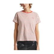 Gestreept Hagar T-shirt Pepe Jeans , Red , Dames