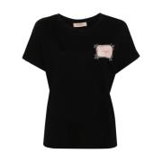 Stijlvolle Nero T-Shirt Twinset , Black , Dames