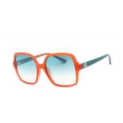 Oranje Plastic Zonnebril Spiegel Blauw Guess , Orange , Dames