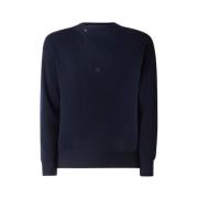 Basis Pullover Sweater Emporio Armani , Blue , Heren