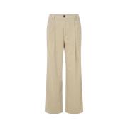 Moderne Katoenen Broek Pepe Jeans , Beige , Dames