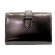 Pre-owned Leather wallets Hermès Vintage , Black , Dames