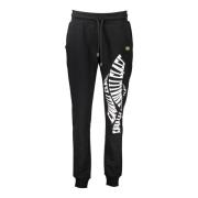 Sportieve Zwarte Damesbroek met Print Cavalli Class , Black , Dames