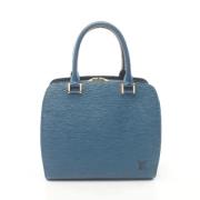 Pre-owned Leather handbags Louis Vuitton Vintage , Blue , Dames