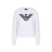 Witte Adelaar Sweatshirt Emporio Armani , White , Dames