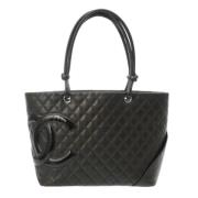 Pre-owned Leather chanel-bags Chanel Vintage , Black , Dames