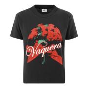 Rozenboeket T-shirt voor vrouwen Vaquera , Black , Dames