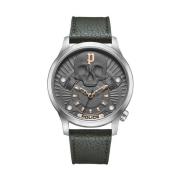 Groene leren horloge Police , Green , Heren