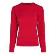 Kabeltrui voor dames Tommy Hilfiger , Red , Dames