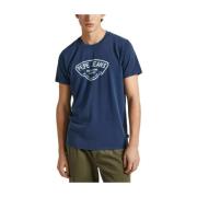 Blauwe Cherry T-shirt Pepe Jeans , Blue , Heren