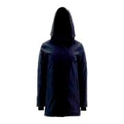 Zwarte Parka Jas met Membraanvoering Herno , Black , Heren