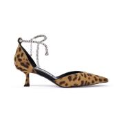 Dierenprint Kristalband Hakken Jimmy Choo , Beige , Dames