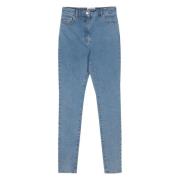 Blauwe Skinny Jeans Casual Stijl Moschino , Blue , Dames