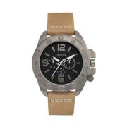 Beige Polyethyleen Quartz Analoog Horloge Guess , Beige , Heren