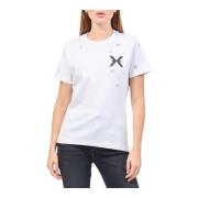 Logo T-shirt voor vrouwen John Richmond , White , Dames