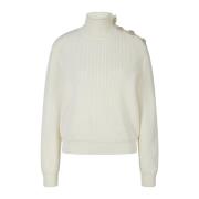 Merinowol Pullover met Opstaande Kraag Riani , White , Dames