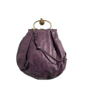 Pre-owned Leather handbags Miu Miu Pre-owned , Purple , Dames