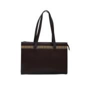 Pre-owned Leather shoulder-bags Burberry Vintage , Brown , Dames