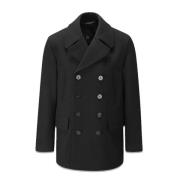 Churchill Reefer Peacoat Zwart-M Gloverall , Black , Heren