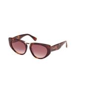 Donker Havana Gradient Bruin Zonnebril Max Mara , Brown , Dames