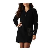 Veelzijdige ECS Abito Maglia Mini Jurk Liu Jo , Black , Dames