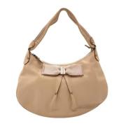 Pre-owned Leather handbags Salvatore Ferragamo Pre-owned , Beige , Dam...