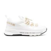 Witte platte schoenen met logodetail Versace Jeans Couture , White , D...