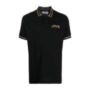 Logo Print Chain Short Sleeve T-shirt Versace Jeans Couture , Black , ...