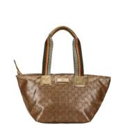 Pre-owned Canvas totes Gucci Vintage , Yellow , Dames