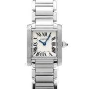 Pre-owned Glass watches Cartier Vintage , Beige , Dames