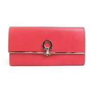 Pre-owned Leather wallets Salvatore Ferragamo Pre-owned , Pink , Dames