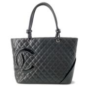 Pre-owned Leather chanel-bags Chanel Vintage , Black , Dames