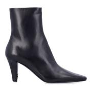 Zwarte Gesloten Teen Bootie Aw24 Saint Laurent , Black , Dames