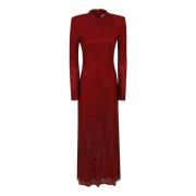 Rode Strass Visnet Midi Jurk Self Portrait , Red , Dames