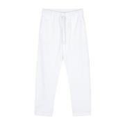 Katoenen Gabardine Broek Wit Semicouture , White , Dames