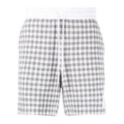 Geruite Zomer Shorts Medium Grijs Thom Browne , Gray , Heren