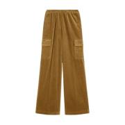 Cargo Fluwelen Broek Rechte Pijp Aspesi , Brown , Dames