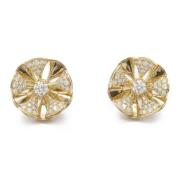 Pre-owned Metal earrings Bvlgari Vintage , Yellow , Dames