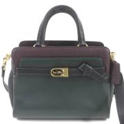 Pre-owned Leather handbags Coach Pre-owned , Green , Dames