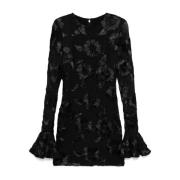 Bloemen Geborduurde Zwarte Mesh Jurk Rotate Birger Christensen , Black...