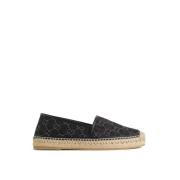 GG Denim Espadrilles Instap Schoenen Gucci , Black , Dames