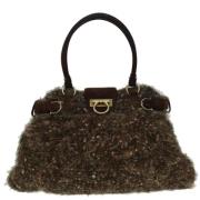 Pre-owned Wool totes Salvatore Ferragamo Pre-owned , Brown , Dames